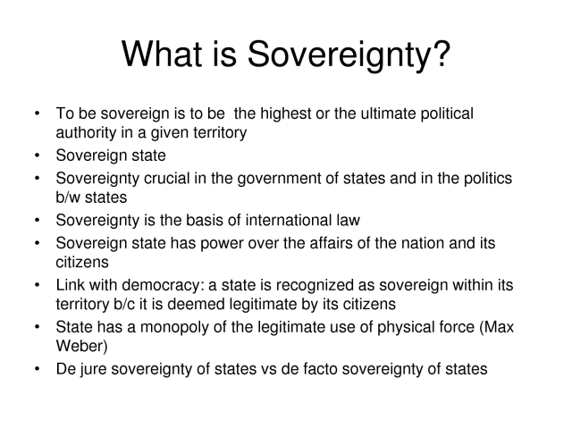 the betrayal of sovereignty .....